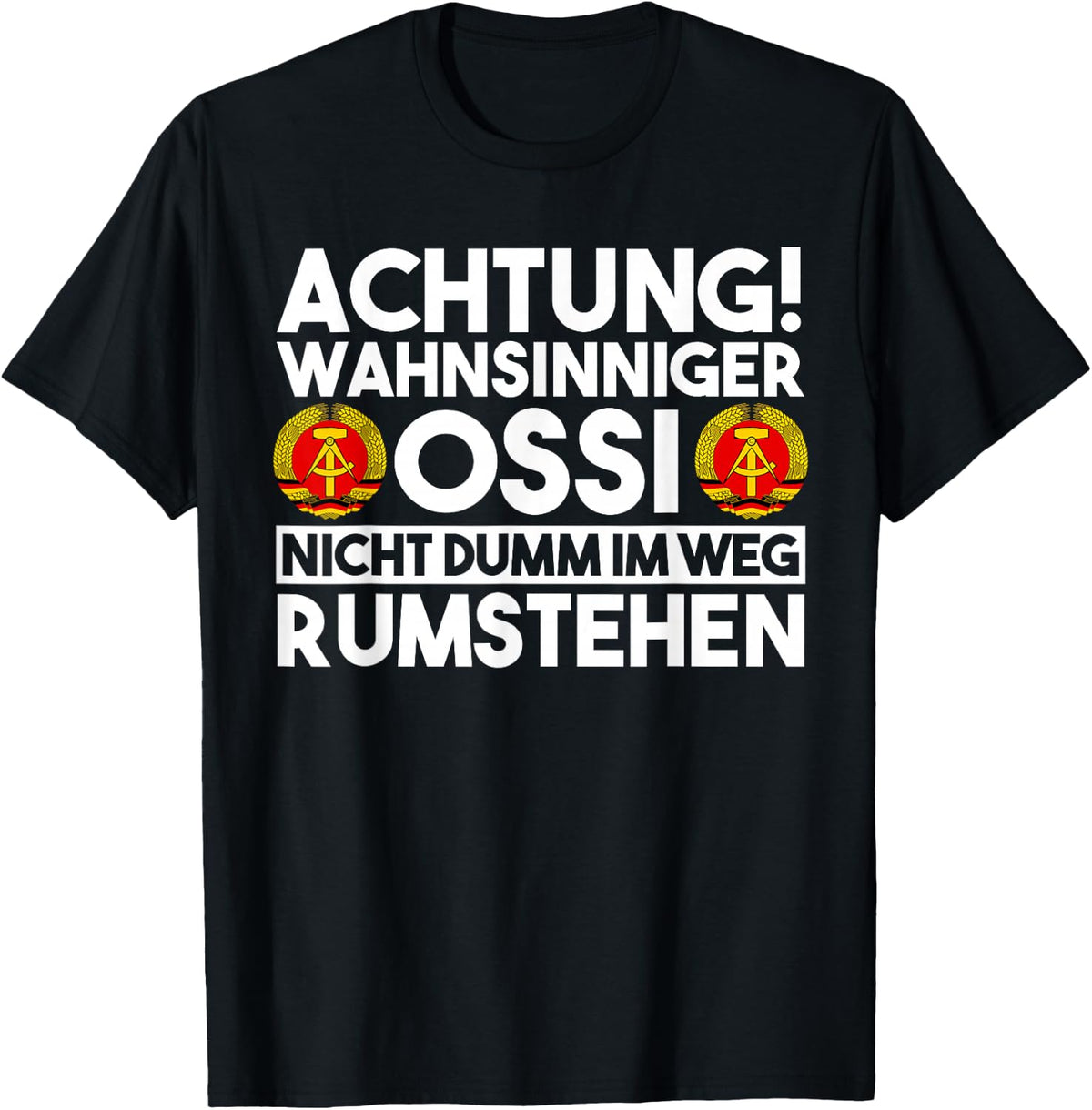 Men's East Germany DDR , black T-Shirt