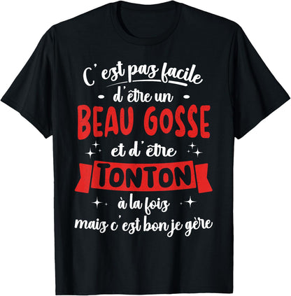 Tonton Gift Humour Birthday Beau Gosse , Black, S T-Shirt
