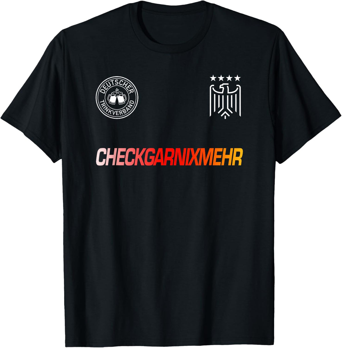 Checkgarnixmehr X Malle Soft Jersey Germany Beer , black T-Shirt