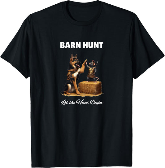 Barn Hunt Lover - cute warrior Rat and German Shepherd dog T-Shirt