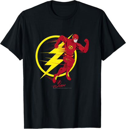Kids The Flash Running Emblem Camiseta , Black, 2 T-Shirt