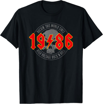 1986 Vintage Birthday Rock and Roll Heavy Metal T-Shirt