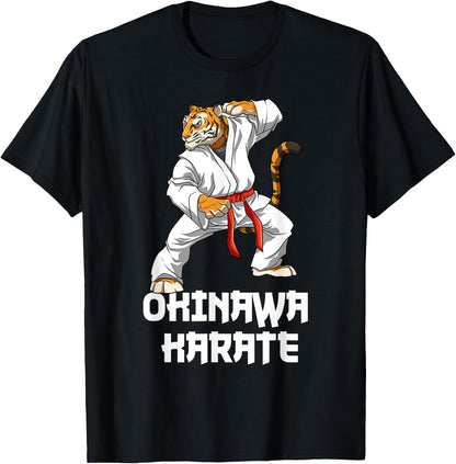Okinawa Karate Tiger - Karate Japanese Martial Arts , black T-Shirt