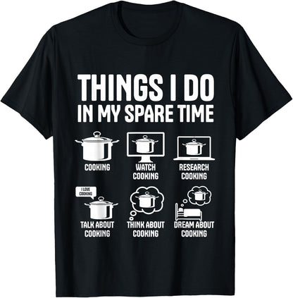 Funny Chef Cooking Spare Time T-Shirt