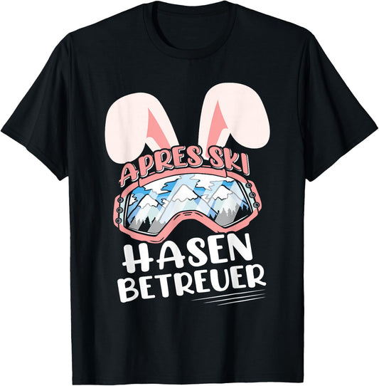 Apres-Ski Rabbit Caregiver Ski Rabbit Ski Party , black T-Shirt
