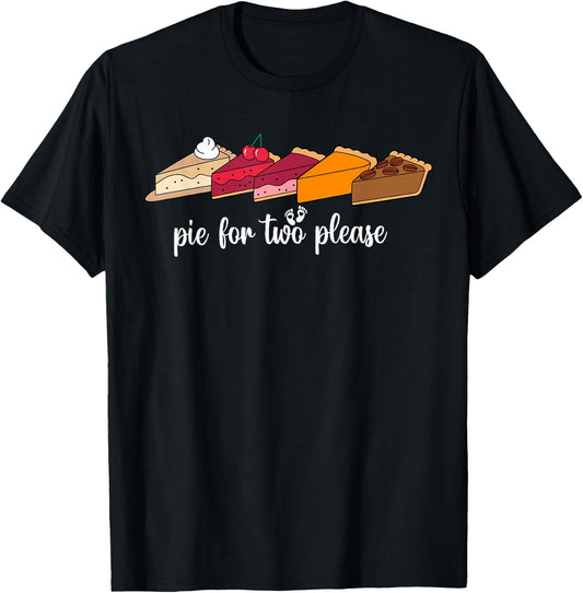 Adults Thanksgiving Pregnancy Announcement Black Small T-Shirt