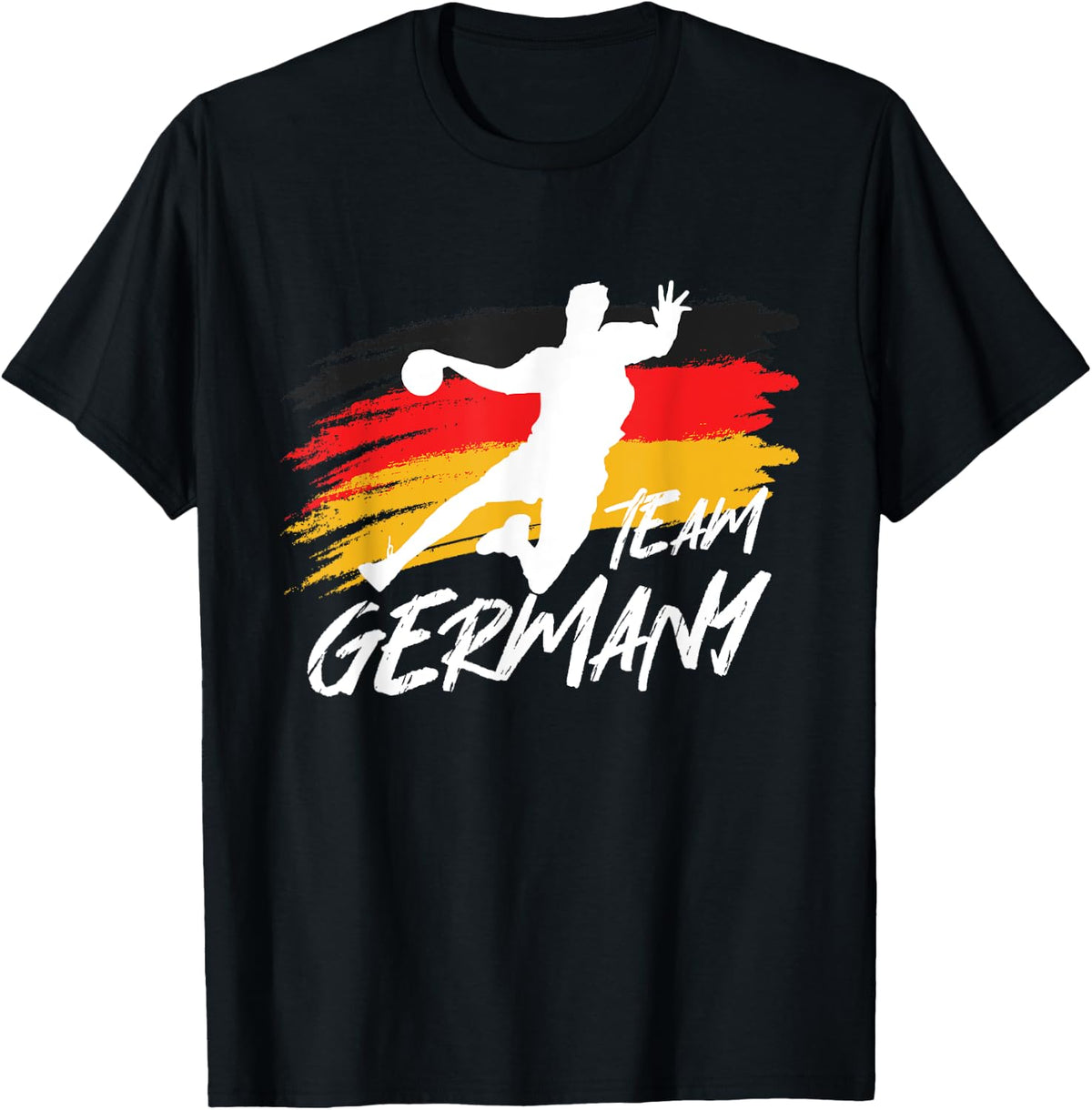 Handball Team Germany Flag Handballer Ball Sports Player , black T-Shirt