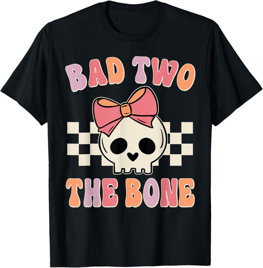Bad Two the Bone 2nd Birthday 2 Years Old Kid Girl T-Shirt