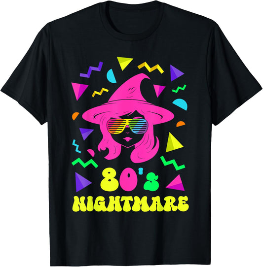 80's Nightmare Witch 1980s Retro Style 80s Women Halloween T-Shirt