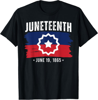 Red White Blue Juneteenth 1865 Meaning Black History Freedom T-Shirt