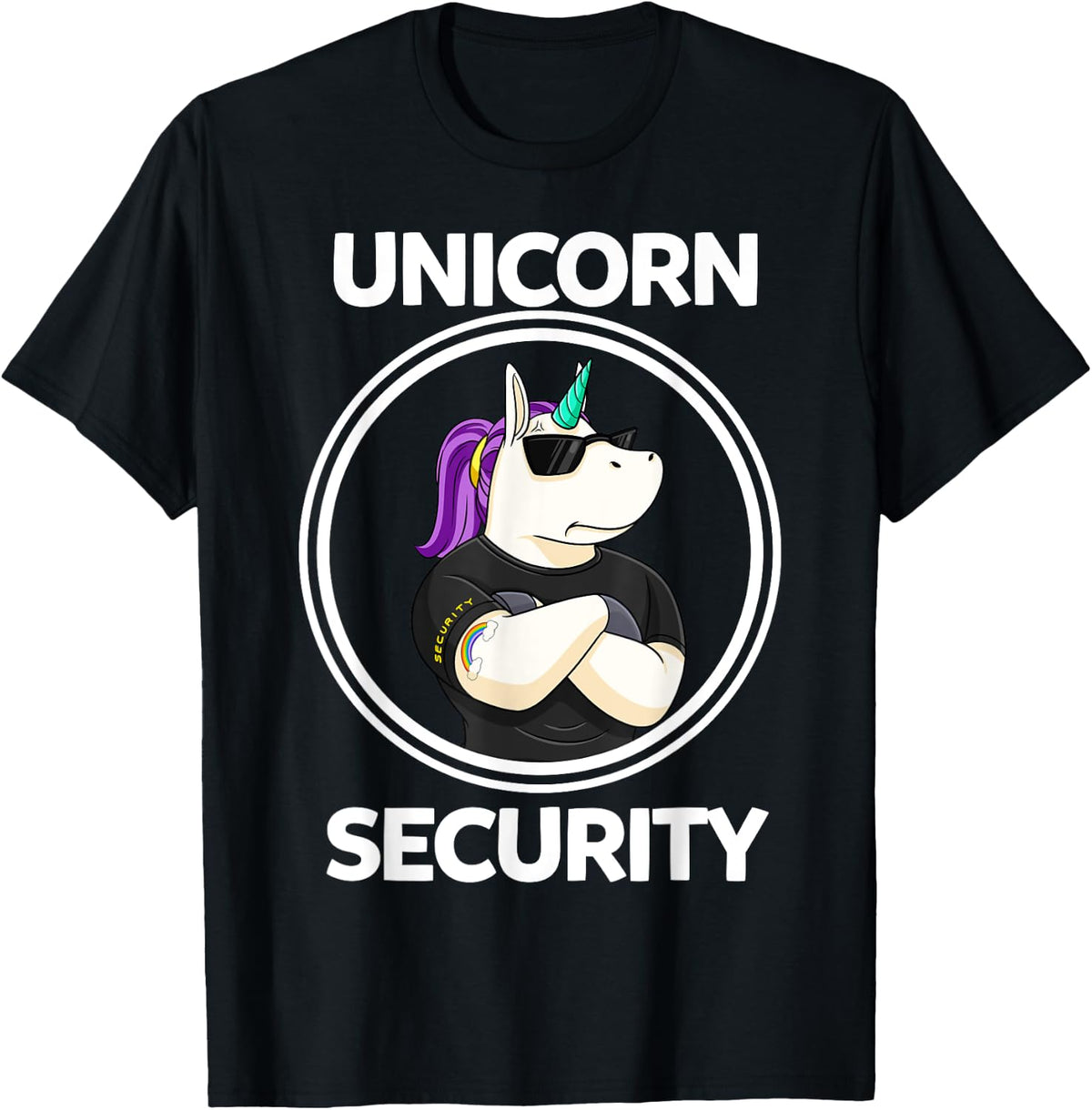 Unicorn Security Birthday Boys Dad Gift T-Shirt