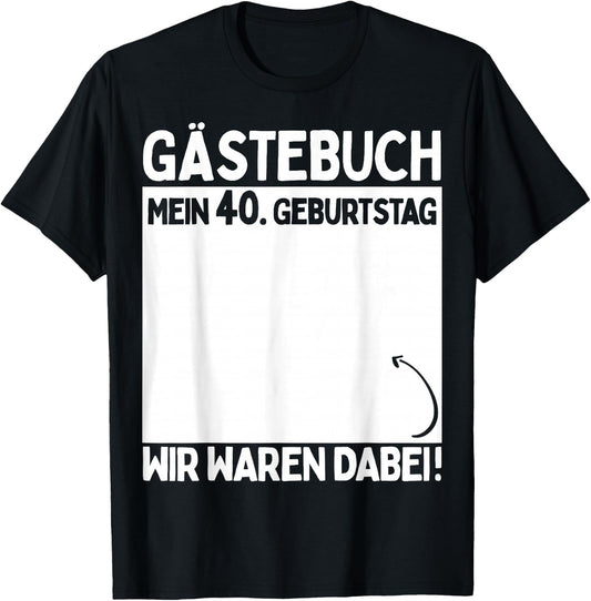 40th Birthday Man Woman 40 Years 1984 Decorative Funny Gift , black T-Shirt