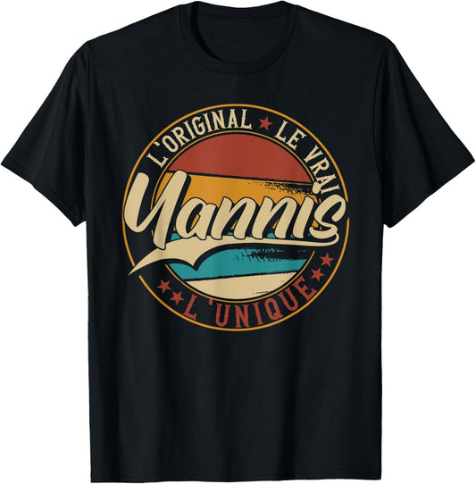 Yannis The Original The True The Unique Men & Boys , Black, S T-Shirt