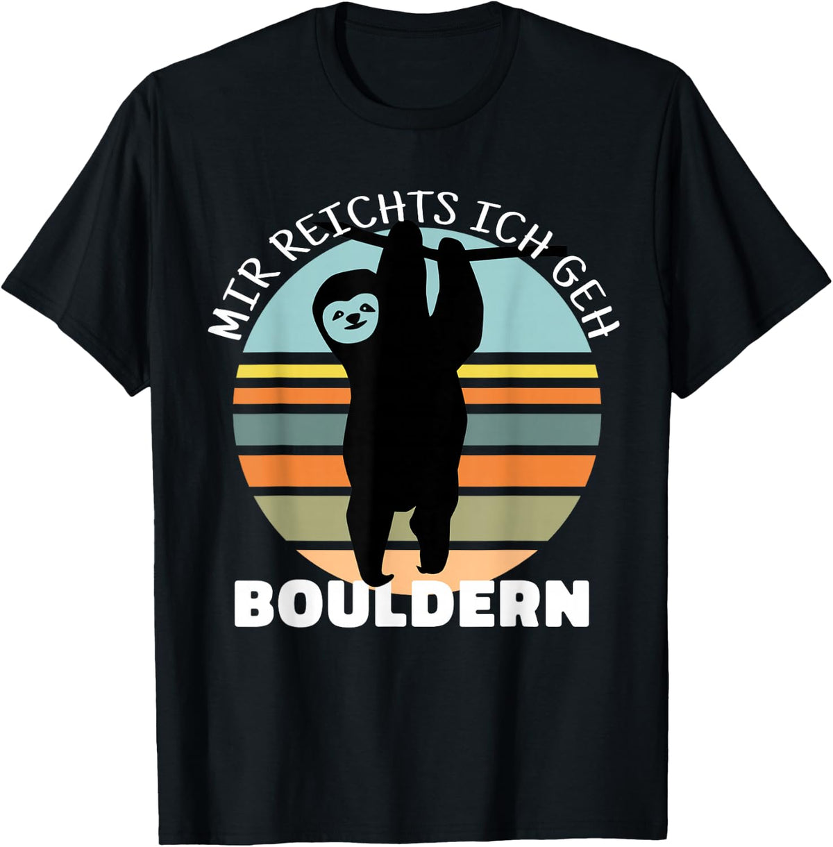 Bouldern Accessories Climbing Sloth Sports Climbing , black T-Shirt