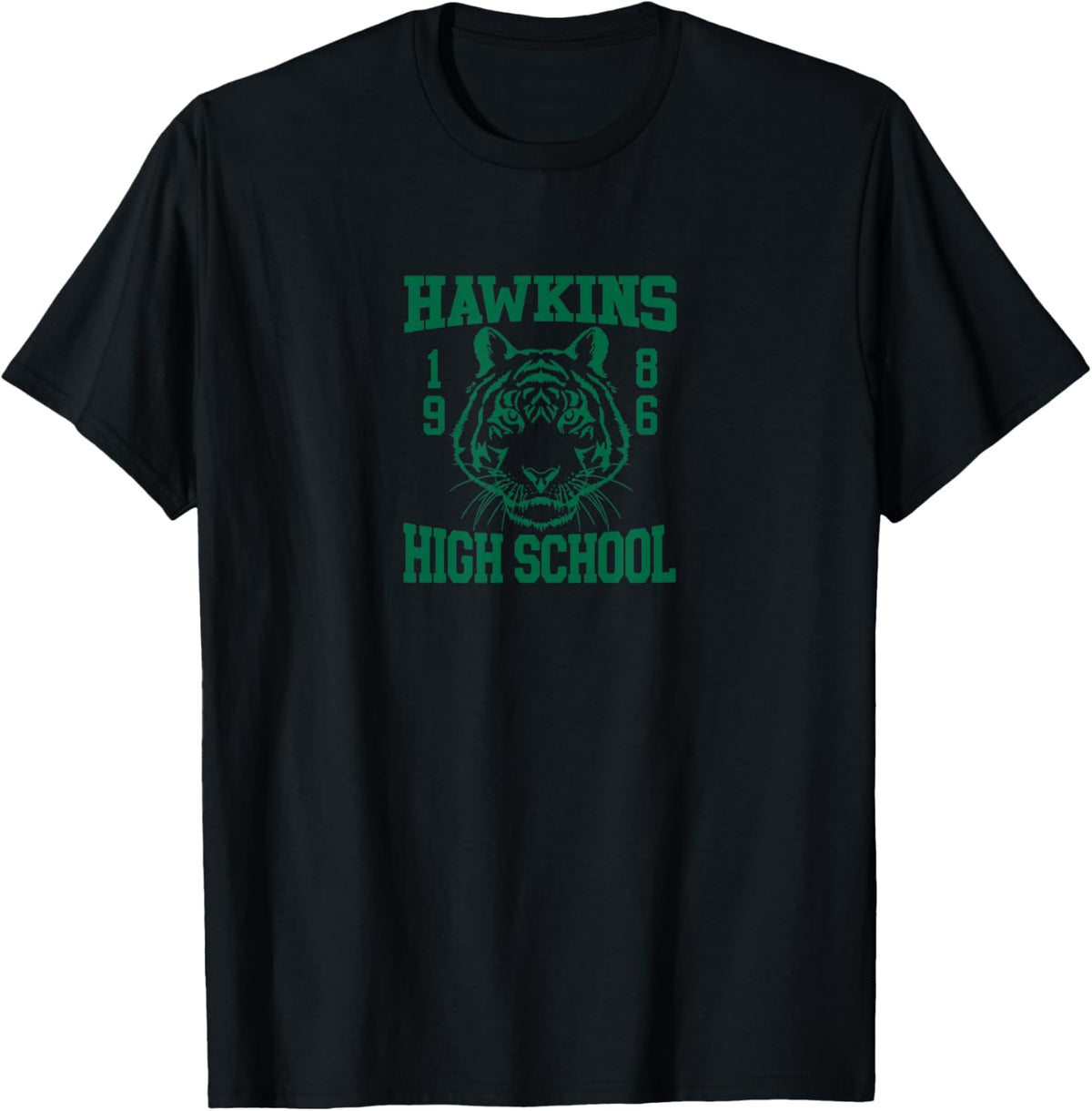 Stranger Things Hawkins High School , black T-Shirt
