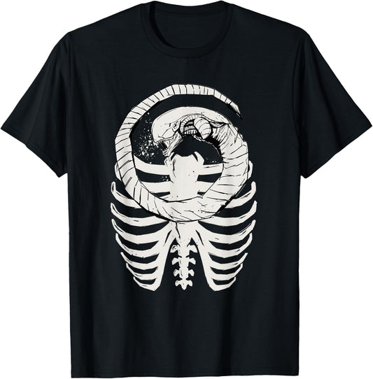Alien: Romulus Xenomorph Chestburster in Ribcage Art , Black, S T-Shirt