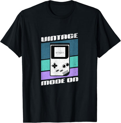 Vintage Mode on Gaming Retro Oldschool Game Boy 80s 90s , black T-Shirt