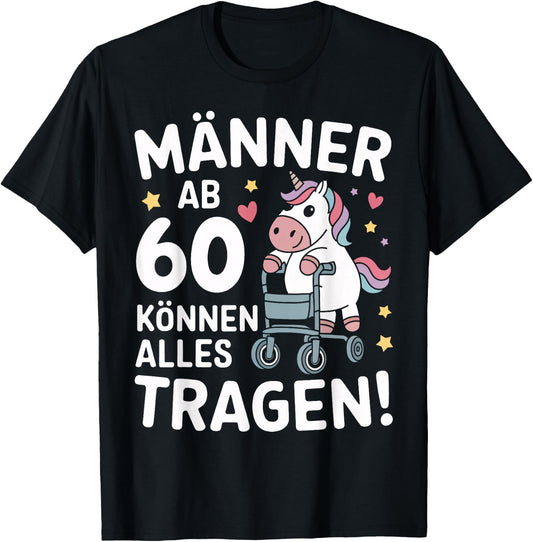 60th Birthday Man Woman 60 Years 1964 Decorative Funny Gift , black T-Shirt
