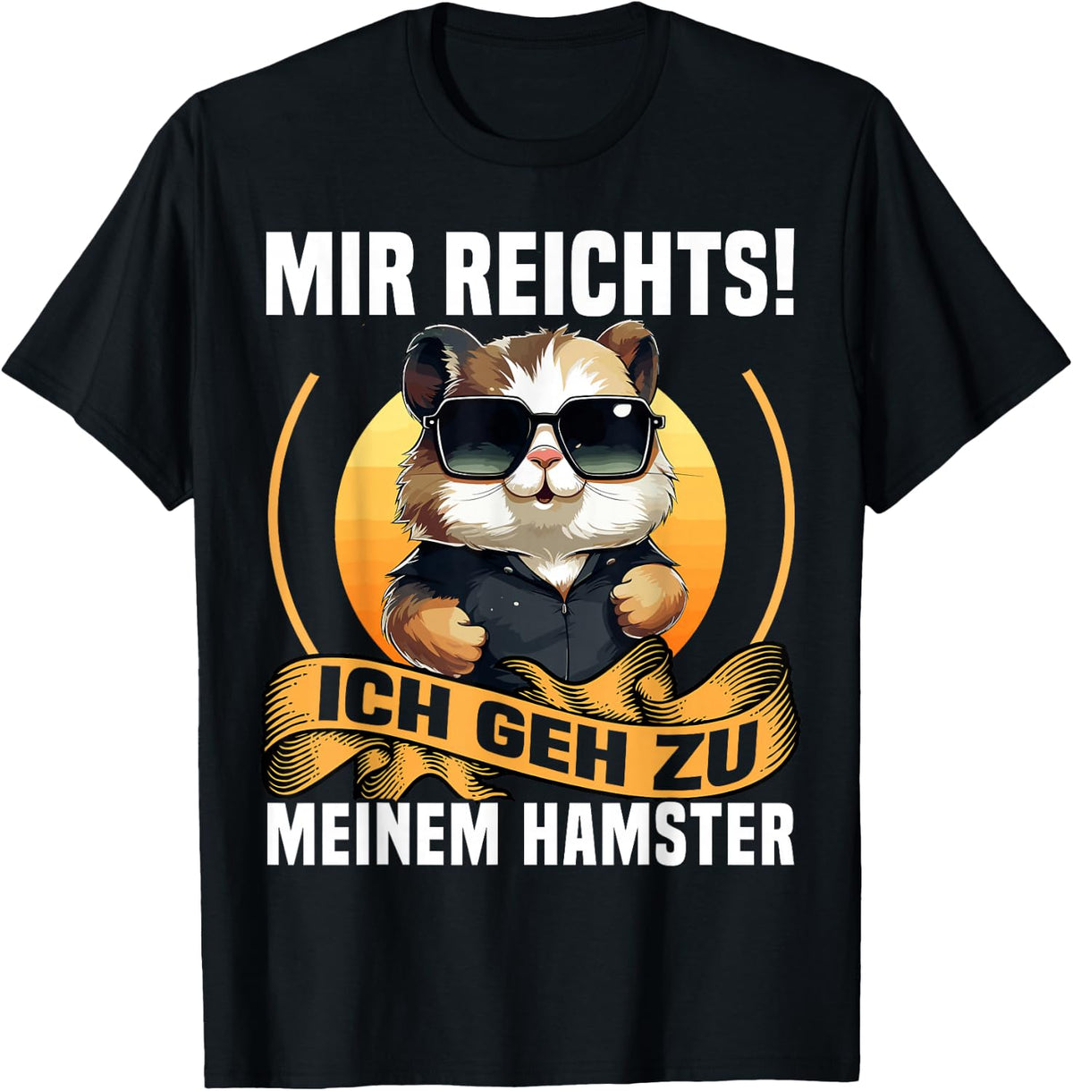 with German Text Mir Reicht, black T-Shirt