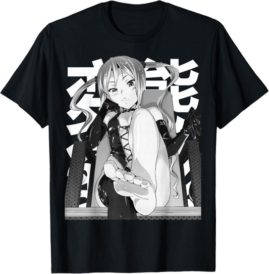 Anime FemDom Lewd Waifu JA2338D04V01 , black T-Shirt