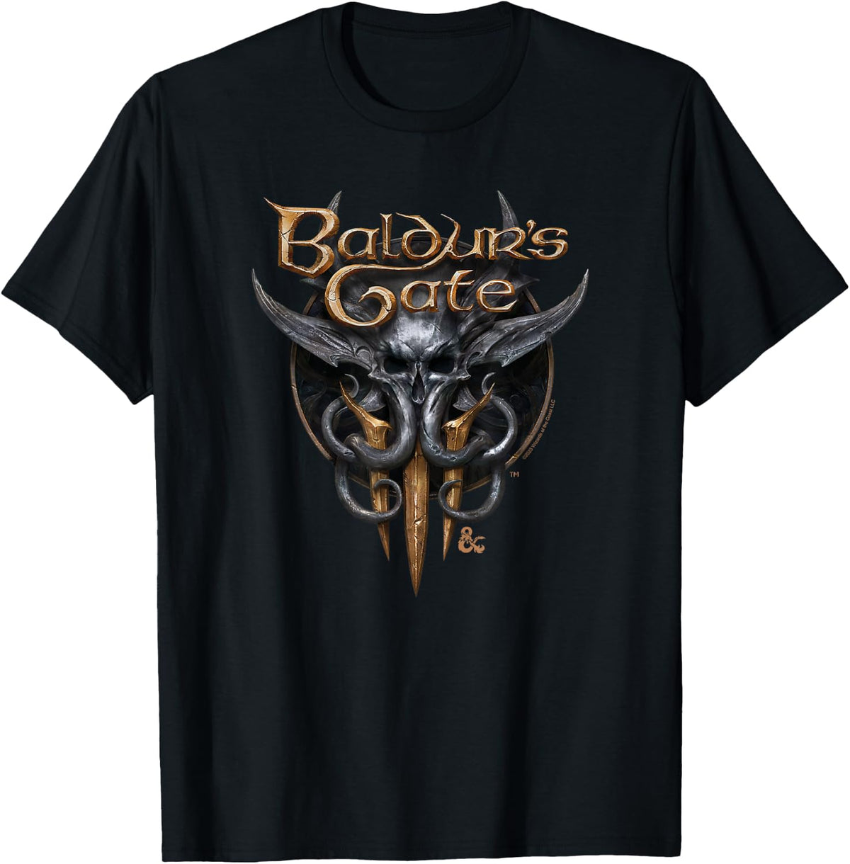 Dungeons & Dragons Baldurs Gate III Illithid Logo , black T-Shirt