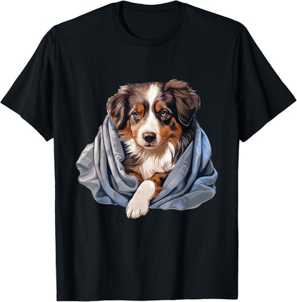 Dog Official Sleep Shirt Australian Shepherd , black T-Shirt