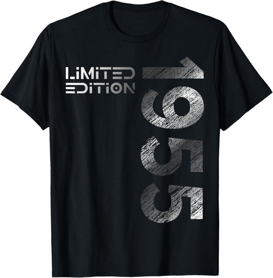 69th Birthday Limited Edition Vintage 1955 Man Woman , black T-Shirt