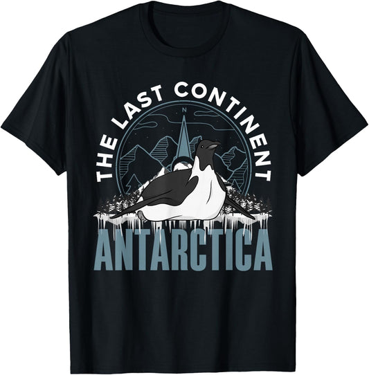 Antarctica Wildlife and South Pole Expedition -Adults Black Cotton Blend Small Classic Fit Short Sleeve T-Shirt