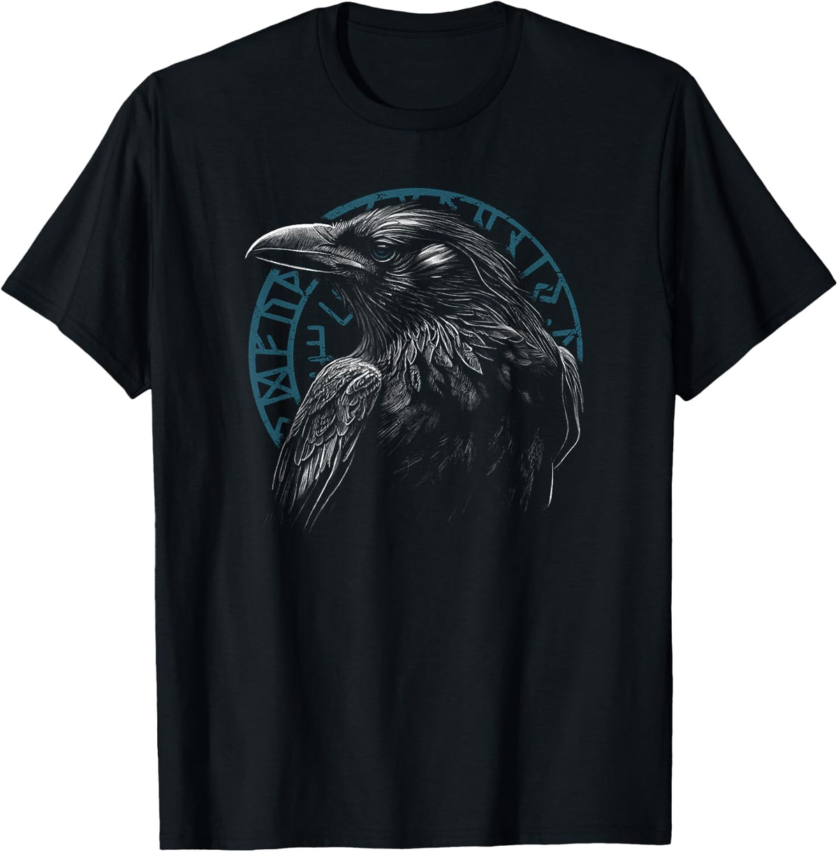 Nordic Mythology Black Raven Walhalla , black T-Shirt