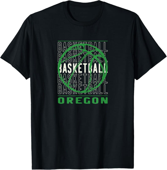 Basketball Oregon Merch Adult Basketball Black Small Modern Casual Short Sleeve T-Shirt