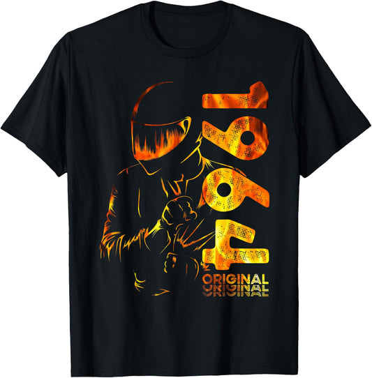 60th Birthday Man Motorcycle Biker Biker 1964 , Black, S T-Shirt