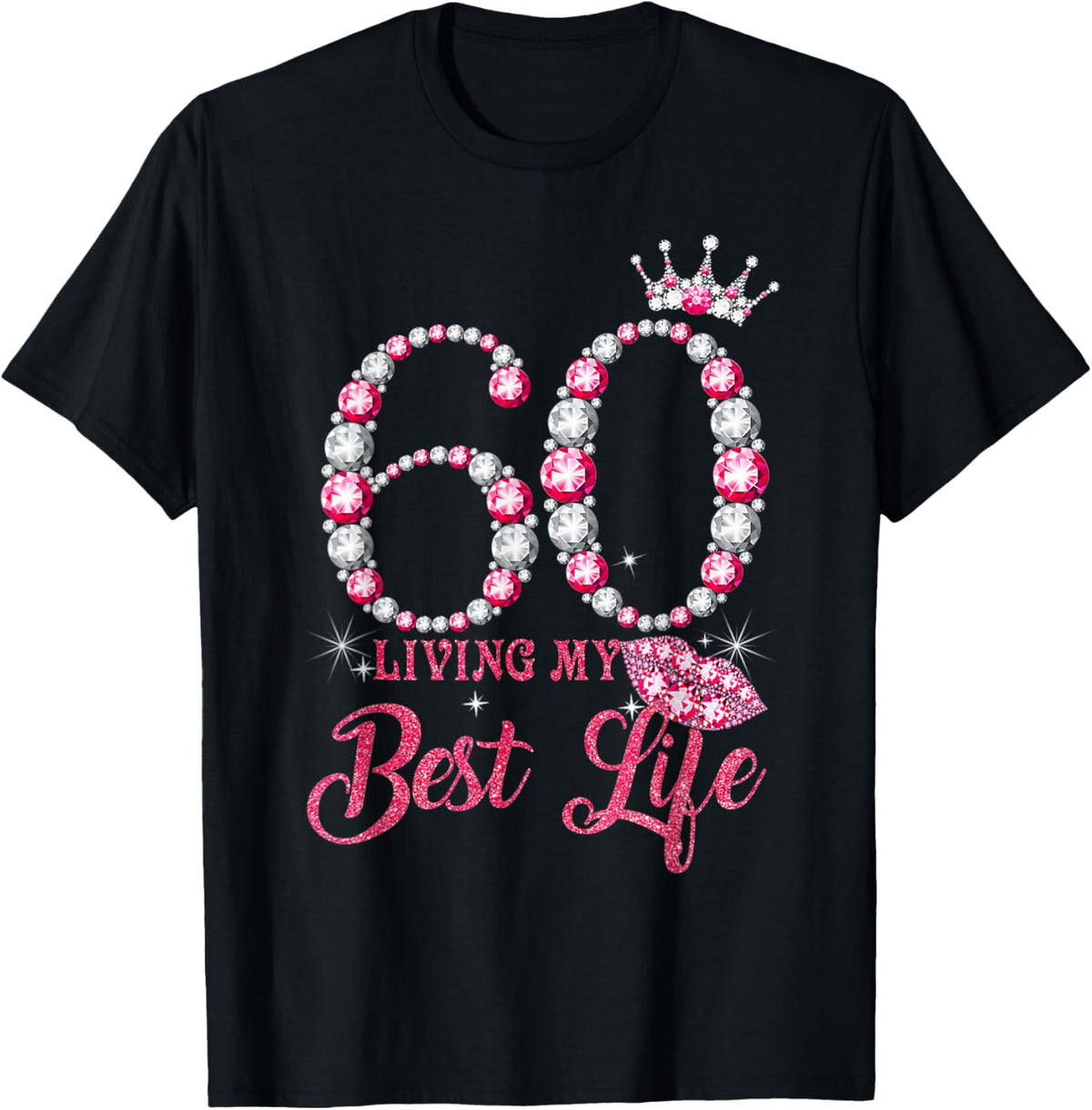 Living My Best Life 60 Years Old 60th Birthday Queen Women T-Shirt