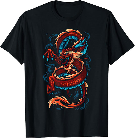 Best Dragon Gift East Asia Dragons Lover Clothes Chinese Dragon - -Adults - Black - Small - Short Sleeve - Modern - Dragon Theme Women's T-Shirt