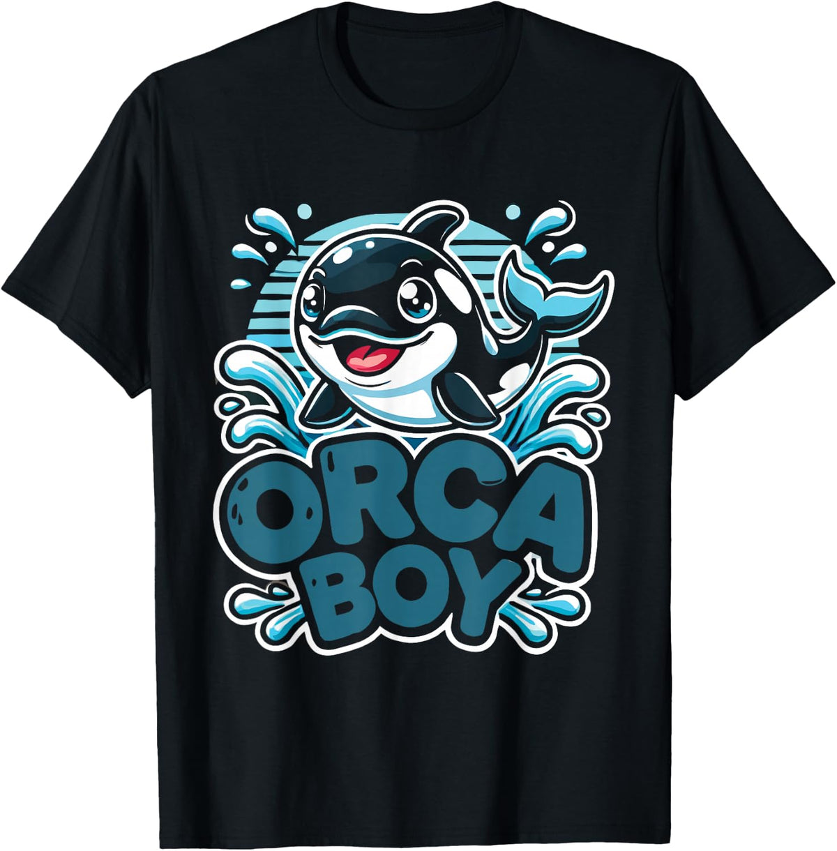 Funny Orca Cute Orca Toddler Boys Orcas - Black, Small T-Shirt
