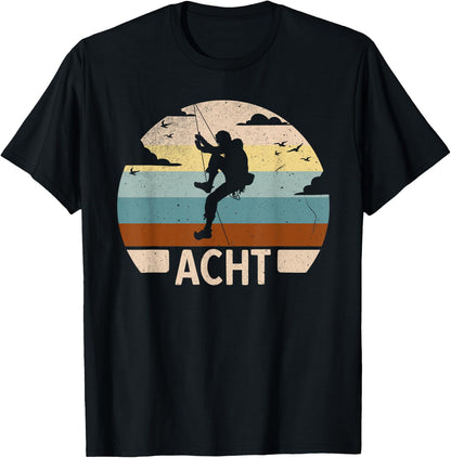 Climbing Bouldering 8 Years Boys 8th Birthday Climbing , black T-Shirt
