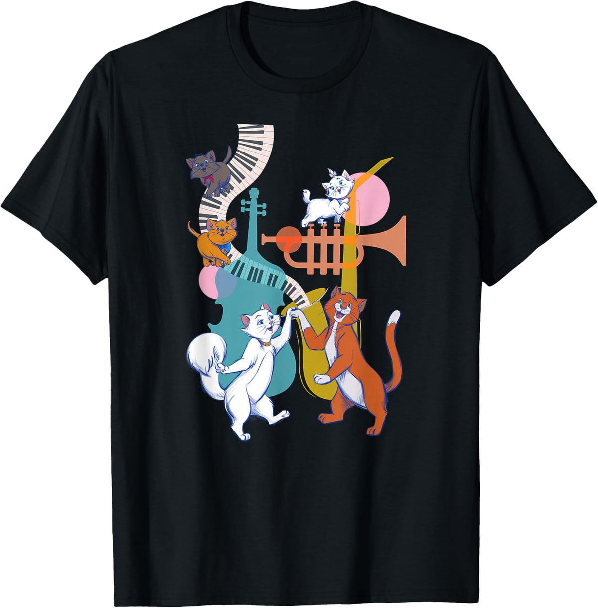 Aristocats Dance Music , Black, S T-Shirt