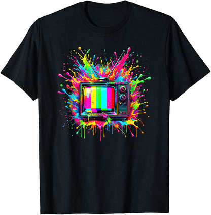 Splash Art Television Vintage TV Retro 70s 80s T-Shirt