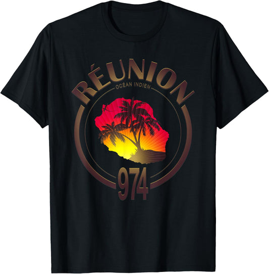 974 Reunion Malibu , Black T-Shirt