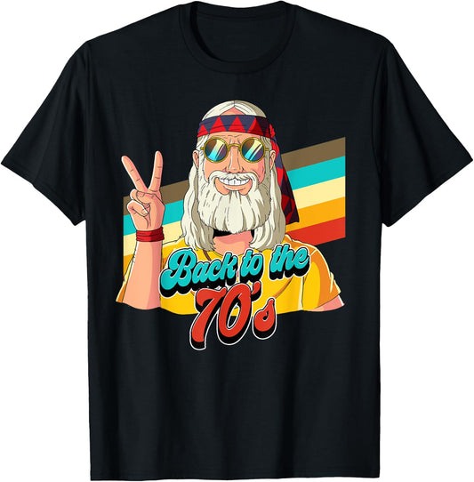 Back To The 70s , black T-Shirt