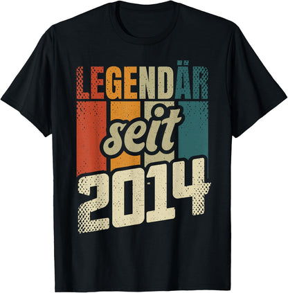 10th Birthday Boy Girl 10 Years 2014 Funny Gift , black T-Shirt