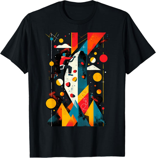 Artsy Boulderer About Abstract Art Bouldering , black T-Shirt