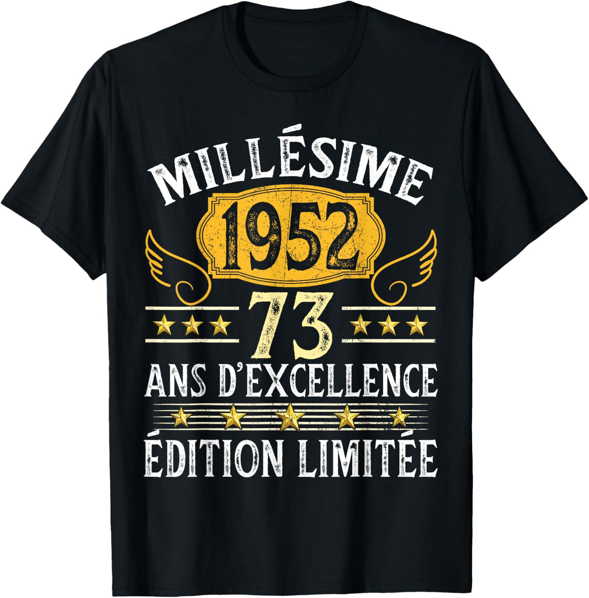 Vintage 1952 73 Years Birthday Man Woman Vintage 1952 , Black, S T-Shirt
