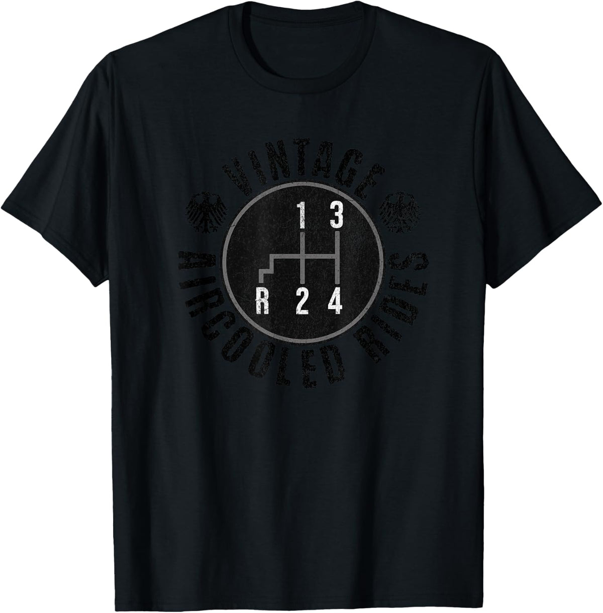 Classic Car 4 Speed Shift Pattern German Motorsport Racing T-Shirt