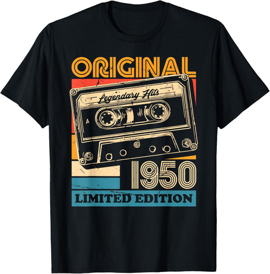 75th Birthday Retro Vintage 1950 Men Women T-Shirt