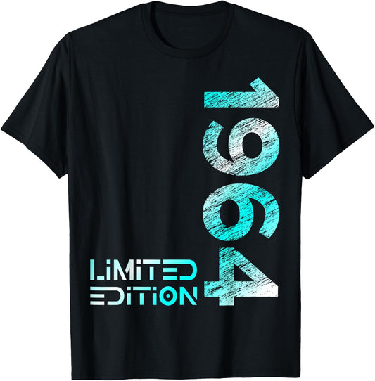 60th Birthday Limited Edition Vintage 1964 Man Woman , black T-Shirt