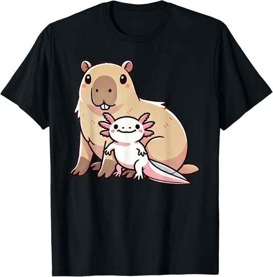 Adult Black Cartoon Animal Theme Classic Fit Short Sleeve Small T-Shirt