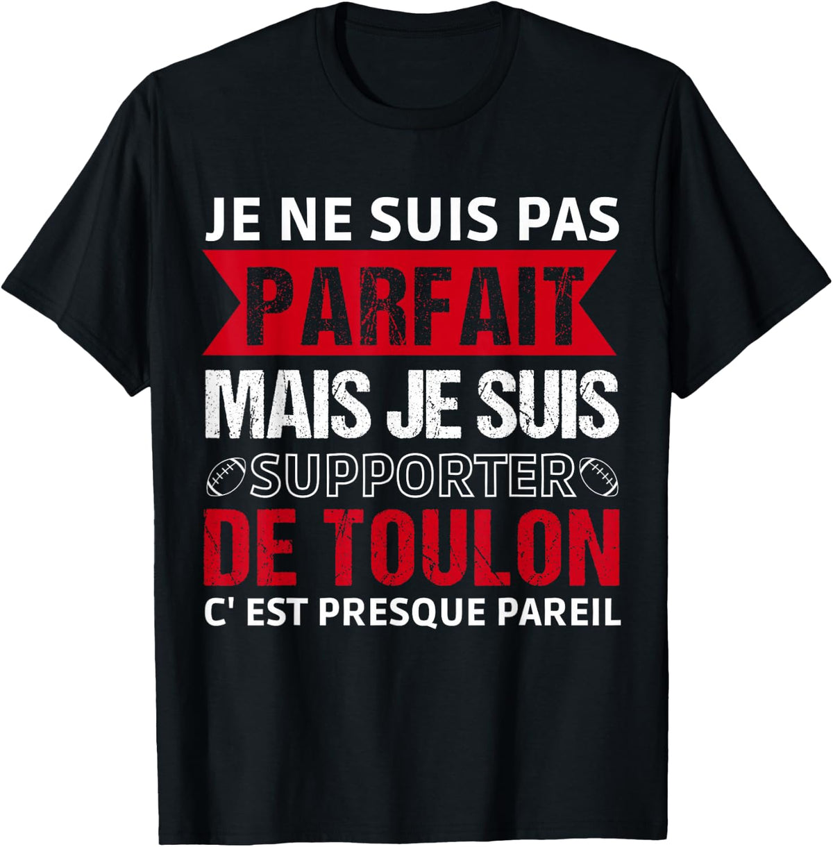 Supporter De Toulon Humour Rugby Gift Supporter Toulonnais , Black, S T-Shirt