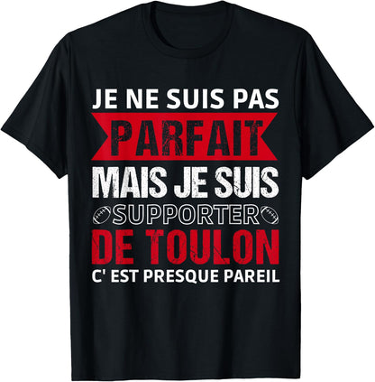 Supporter De Toulon Humour Rugby Gift Supporter Toulonnais , Black, S T-Shirt