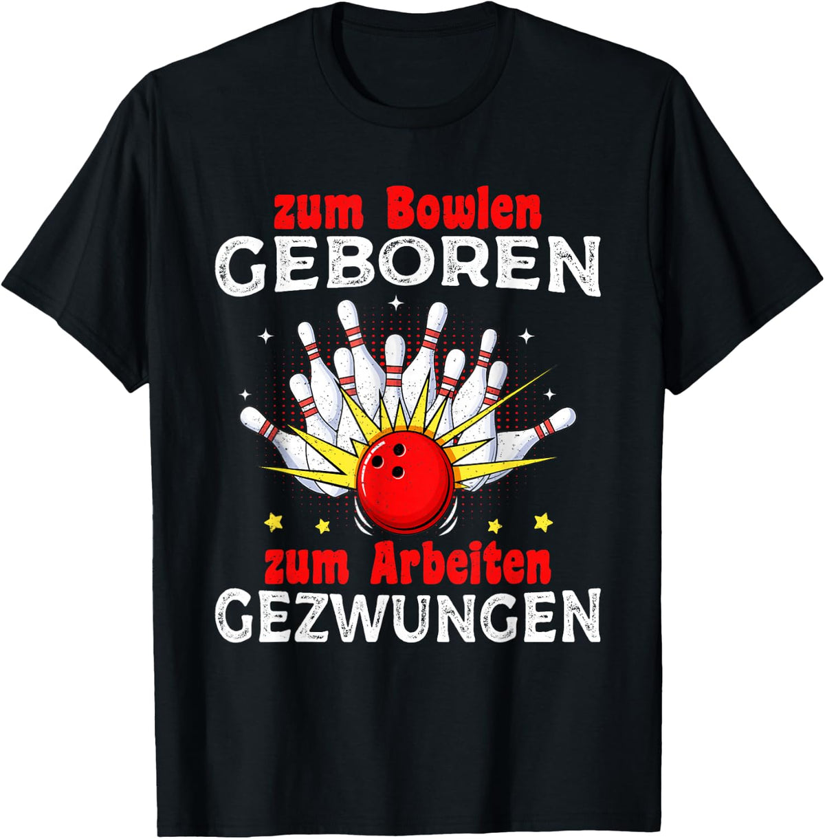 Bowling Ball Bowling Shirt Men Women Funny Bowling , black T-Shirt
