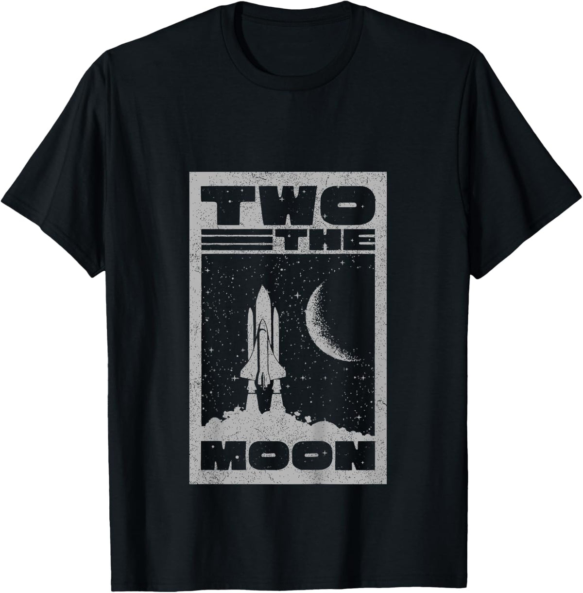 Vintage Retro Two The Moon 2 Year Old 2nd Birthday Party T-Shirt